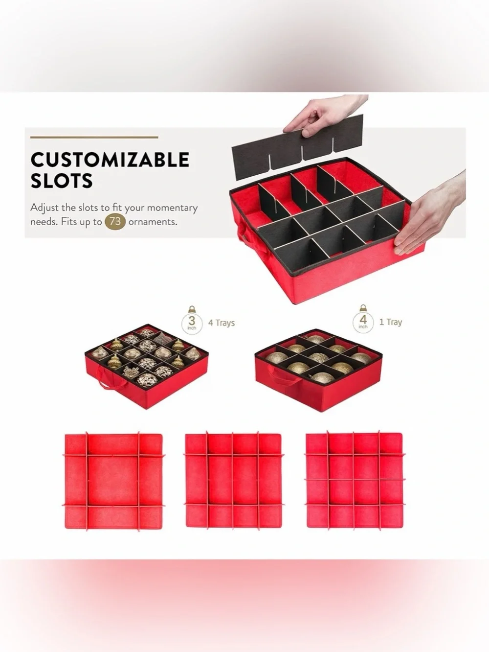 Christmas Ornament Storage Organizer box